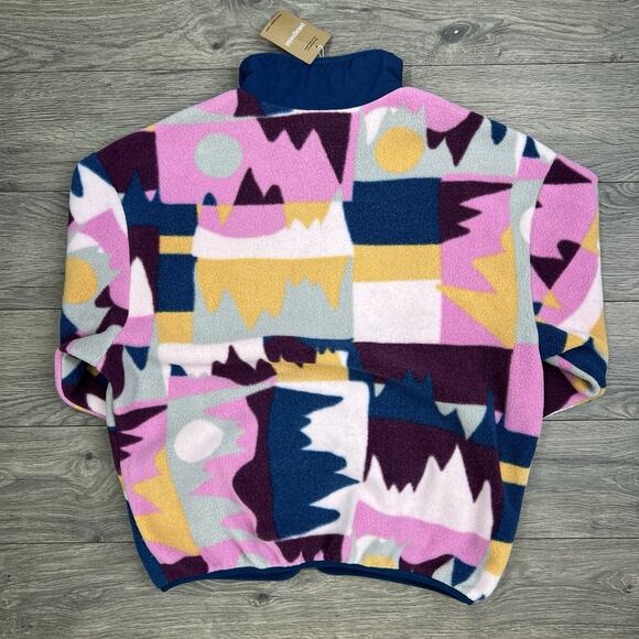 Patagonia Synchilla Full Zip Jacket Size Large Womens Frontera Marble Pink Blue - Picture 6 of 10